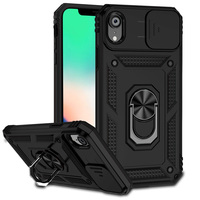 Coque de téléphone antichoc anti-chute avec anneau et support magnétique pour iPhone XR