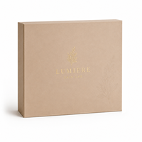 Caja Magnética de Cartón Sostenible Personalizada con Estampado en Dorado y Bandeja de EVA Personalizable para Sets de Lujo de Suero y Crema para el Cuidado de la Piel