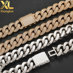 24K Gold Plated <b>Copper</b> Geometric Hip Hop Bling 25mm Width Cuban Chain Unisex <b>Bangles</b> - Product Image 5