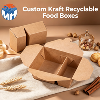 Boîtes rigides en papier kraft recyclables en gros pour l'emballage personnalisable de frites de restauration rapide avec pelliculage mat/revêtement UV