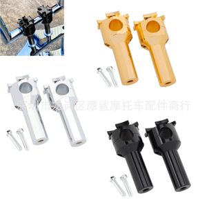 ชุดยกแฮนด์มอเตอร์ไซค์ ขนาด 25 มม. สีทอง ดำ โครเมียม สำหรับฮาร์เลย์ เดวิดสัน อุปกรณ์เสริมแฮนด์ขนาด 4 นิ้ว - Product Image 1