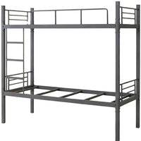 Lit superposé en métal de fabrication chinoise, lit double en fer avec barrières de sécurité pour adultes, idéal pour les chambres d'hôtel et les auberges de jeunesse