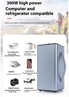 Station d'alimentation portable pour réfrigérateur de voiture et ordinateur portable 300W 292Wh, alimentation extérieure avec prise AC, charge rapide, batterie externe