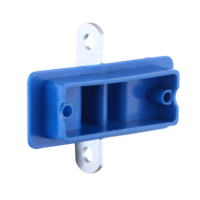 Isolateur de clôture électrique en plastique bleu pour poteau de portail