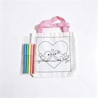 Ensemble de sacs fourre-tout en toile réutilisables à faire soi-même pour les activités créatives parent-enfant, imprimés en sérigraphie sur le thème de la musique, de la mode et des animaux
