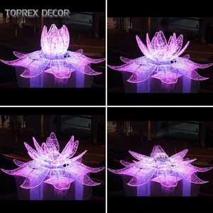 Ngoài trời Diwali kỳ nghỉ trang trí LED Lotus Flower Shape Motif ánh sáng - Product Image 3