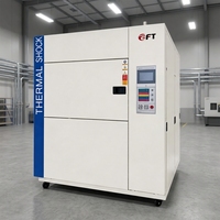 Chambre de choc thermique industrielle à trois compartiments, machine d'essai de choc à température programmable avec contrôleur à écran tactile