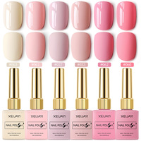 XEIJAYI Nouveau Gel UV pour Ongles Série Rose Blanc Doux 15ml pour Salon de Manucure