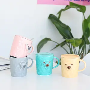 Cartone animato carino in ceramica 3D a forma di tazza da caffè per tè tazze da caffè regali divertenti per gli amici di famiglia