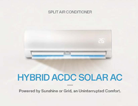Système solaire hybride AC 9000-24000 Btu avec technologie onduleur, Wi-Fi intégré, climatiseur split hybride solaire AC/DC avec pompe à moteur