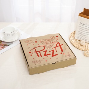 Cajas Kraft desechables personalizadas para pizza <span class=keywords><strong>7</strong></span> 8 9 10 12 pulgadas cajas para perros con manejo de impresión en relieve - Product Image 4