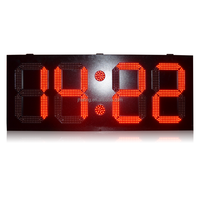 Jhering 18 pouces rouge grande horloge de température LED numérique électronique extérieur fer boxe GPS minuterie affichage