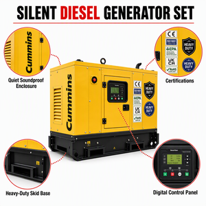 เครื่องกำเนิดไฟฟ้าก๊าซธรรมชาติ Cummins 500kw 800kw แบบเปิดเชิงพาณิชย์ ใช้ก๊าซ LPG โพรเพน ทองแดง 100% แบบเงียบ พร้อม ATS ได้รับการรับรองมาตรฐาน CE และ EPA - Product Image 5