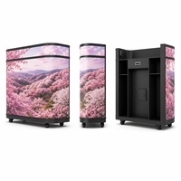 Écran LED frontal incurvé 1920x960 P1.5 GOB mobile Wi-Fi 600 CD/m² de luminosité avec garantie de 2 ans pour réception de galerie