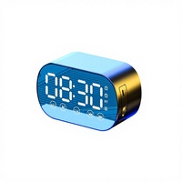 Speaker Bluetooth Nirkabel Multifungsi Baru Langsung dari Pabrik, Jam Alarm, Speaker Mini Pembaca Kartu, Hadiah S15