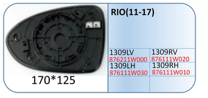 Auto Car Side <span class=keywords><strong>Rear</strong></span> <span class=keywords><strong>View</strong></span> gương Glass thay thế phù hợp cho KIA RIO (2011-2017) - Product Image 2