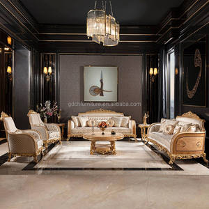 الملكي النمط الأوروبي أثاث غرفة المعيشة أريكة الكلاسيكية خشب متين منحوتة الفاخرة الكلاسيكية طقم أريكة - Product Image 4