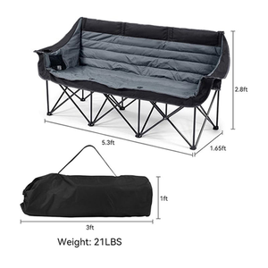 Silla de Playa Plegable de Lujo para Exteriores, Resistente, Extra Grande, para 3 Personas, Portátil, para Parejas, para Jardín, Camping - Product Image 2