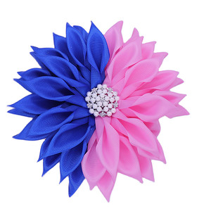 <span class=keywords><strong>Jack</strong></span> et Jill d'Amérique en gros inspiré des couches de conception Corsage broche ruban faisant ton bleu et rose fleur broche - Product Image 3