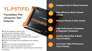 Siêu âm xung vận tốc thử nghiệm cho bê tông & nền tảng cọc toàn vẹn | Thiết bị kiểm tra không phá hủy-YL-PST(FS) - Product Image 5