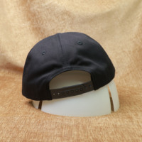 Casquette de baseball décontractée noire à bord court en pur coton, broderie plate personnalisée, très vendue