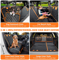 Penutup Kursi Mobil Anjing Anti Air Alas Perjalanan Hewan Peliharaan Jaring Pengangkut Anjing Hammock Mobil Pelindung Bantal Kantong Resleting Bulu Imitasi Solid
