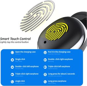 Audífonos TWS A6S BT 5.2 Inalámbricos con Cancelación de Ruido, Control Táctil, Indicador LED, Resistentes al Agua IPX4, Baja Latencia - Product Image 3