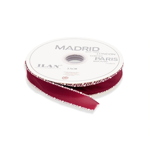 ILAN Nastro Decorativo 2.5Cm 46M Rosso Madrid con Strass - Product Image 1