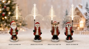 Figurine <span class=keywords><strong>de</strong></span> Noël lumineuse en fibre optique MGO, garçon avec chiot, statue enfant avec chien, design personnalisable, collections <span class=keywords><strong>de</strong></span> fêtes - Product Image 5