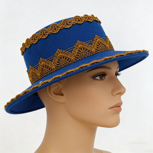 Sombrero Fedora para Hombre, Estilo Cartola, con Patrón Bordado, Fibra Modal, Protección Solar - Product Image 1