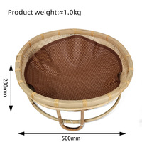 Lit pour animaux de compagnie en bambou écologique, matelas d'intérieur, paniers à légumes, nouvelle conception, lavable à une couche