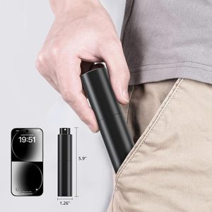 Flacons de parfum rechargeables de luxe mats transparents de 8 ml et 10 ml, atomiseurs en plastique et verre avec impression sérigraphiée - Product Image 4
