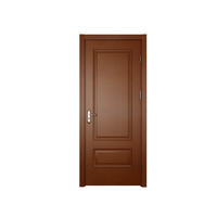 Porte intérieure en WPC gravée Oufei, style minimaliste, finition PVC imitation bois de noyer, couleur et taille personnalisables, avec serrure