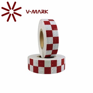 Dot đánh dấu mẫu miễn phí PVC dán phản quang vuông màu xanh lưới rô mô hình băng phản chiếu cho xe tải, xe ô tô, an toàn đường bộ - Product Image 4