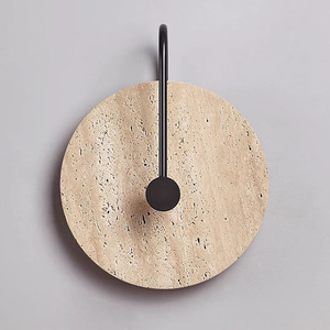 Lampe murale LED en travertin jaune 25 cm, style Wabi Sabi, rétro, pour chambre à coucher, chevet, couloir - Product Image 3