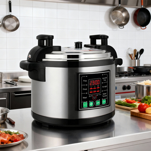 <span class=keywords><strong>Olla</strong></span> a Presión Eléctrica <span class=keywords><strong>de</strong></span> 40L, Comercial e Industrial, <span class=keywords><strong>de</strong></span> Gran Capacidad, 40 <span class=keywords><strong>Litros</strong></span>, <span class=keywords><strong>de</strong></span> Acero Inoxidable, para Restaurante y Hotel - Product Image 2