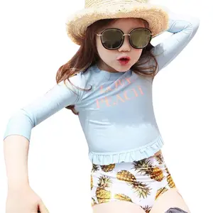 JSN9203353 2022 wholesale swimwear china two piece long sleeve kid bikini swimwear