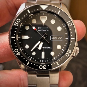 Viền gốm 38mm 316.mm SKX007 mới được thiết kế hoàn toàn bằng màu đen dành cho đồng hồ - Product Image 2