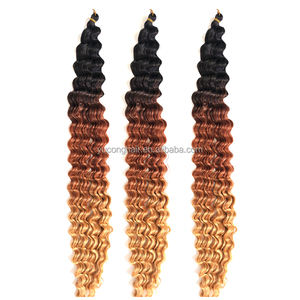 Ekstensi rambut kepang sintetis, 32 inci, 120g/pak, rambut ekstensi kepang, gelombang laut Bohemian, rambut Crochet, gelombang dalam - Product Image 4