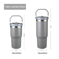 Termo de Acero Inoxidable de Doble Pared con Aislamiento Térmico de 12-24 Horas, 20oz/30oz, con Logotipo Personalizado, Ecológico, para Gimnasio y Camping