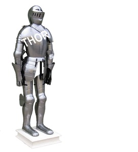 ชุดเกราะยุคกลาง,ชุดเกราะอัศวินชุดเกราะเต็มตัวชุดสูทสำหรับผู้ชายสั่งทำลายโครเมี่ยมขัดเงา - Product Image 1