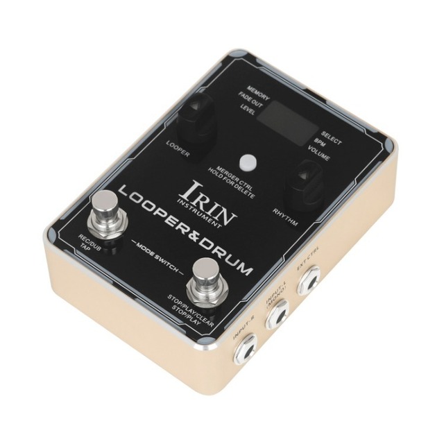 IRIN Drum Machine Guitar Effect Pedals 160 Minutes Recording Time 100 Drum Machine Rhythms Double Stepping Nails Looper Pedal