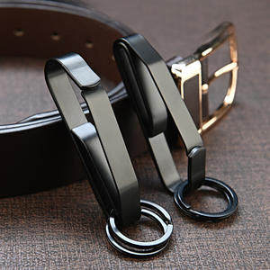 Clip de ceinture en métal à dégagement rapide, porte-clés robuste, chaîne pour ceintures avec 2 anneaux porte-clés pour hommes - Product Image 1