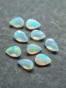 Opale d'Éthiopie naturelle, taille poire, 6x9 mm, pierre précieuse en vrac |   Opale de feu pour la fabrication de bijoux |   Fournisseur en gros - Product Image 2
