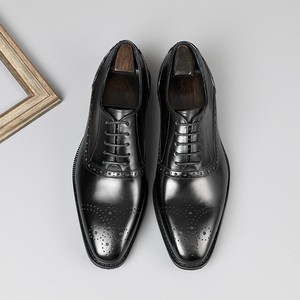 Luxury New Men's Genuine Leather Waterproof <b>Shoes</b> Handmade Custom <b>Lace</b> up Round Toe Formal Business Autumn High Quality - Product Image 4