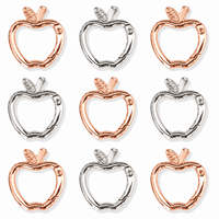 Porte-clés de luxe tendance en forme de pomme avec fermoir à ressort, breloque pour sac, accessoires de mode et loisirs créatifs