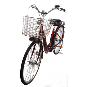 Vélo électrique pliable de bicyclette, bicyclette urbaine pour femmes et filles avec panier - Product Image 1