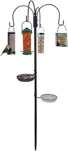 Deluxe Volledige Vogelvoederstation Set Multi-<span class=keywords><strong>Feeder</strong></span> Hangende Paal IJzeren Ovale Waterdichte Vogelbad Mesh Bak-Pinda <span class=keywords><strong>Suet</strong></span> Voederbakken - Product Image 3