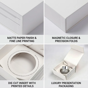 Caja de Regalo Plegable Personalizada para Cremas y Sueros para el Cuidado de la Piel, Bandeja Interior Plegable que Ahorra Espacio y Costos de Envío, Cajas de Papel para Cosméticos - Product Image 3