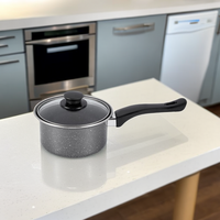 Promotion : Casserole Chef Antiadhésive en Acier Carbone avec Couvercle, Poignée Bakélite, 16 cm – Idéale pour le Lait